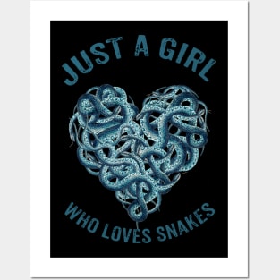 Just a girl who loves snakes Posters and Art